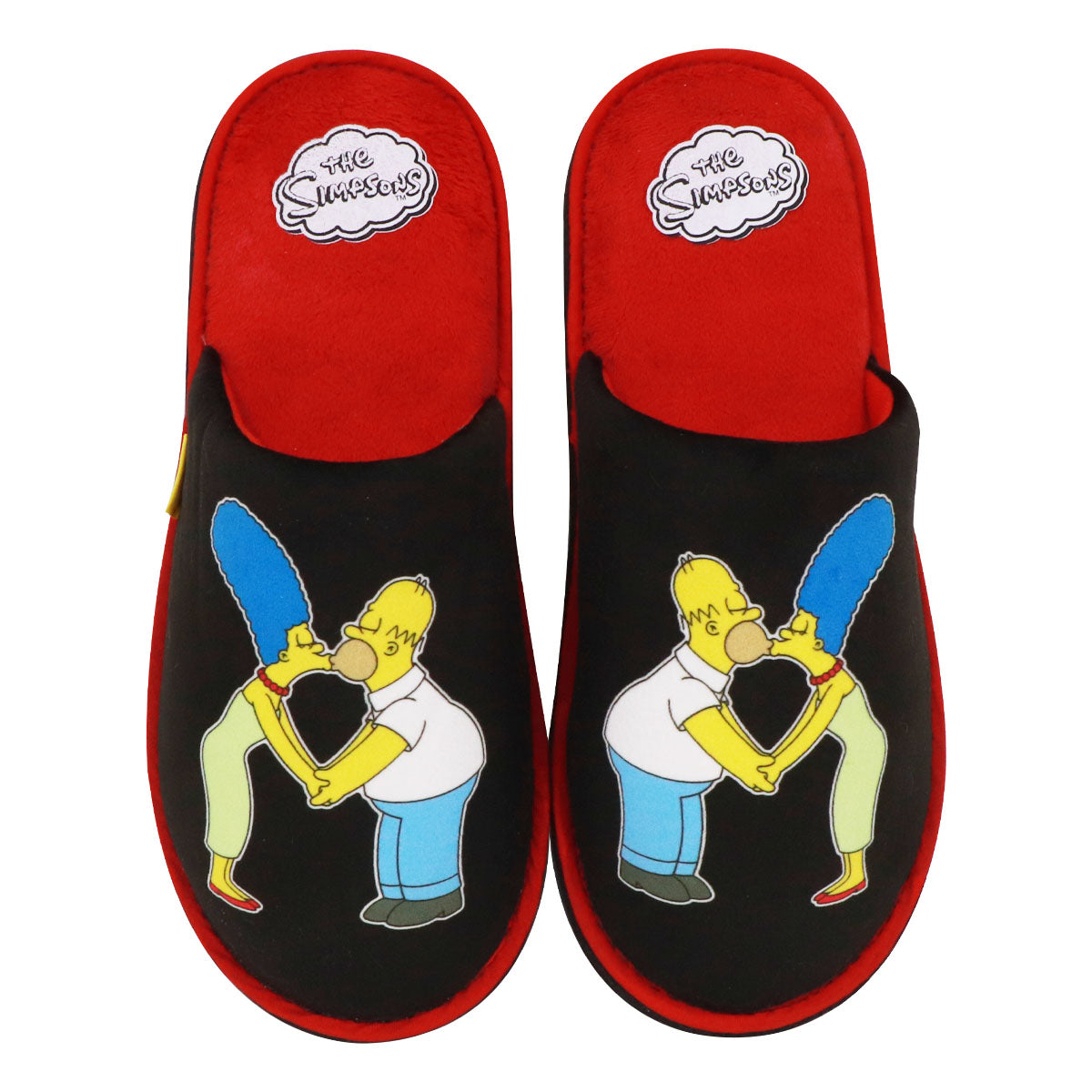 Pantuflas Los Simpson Homero y Marge Para Caballero Color Negro