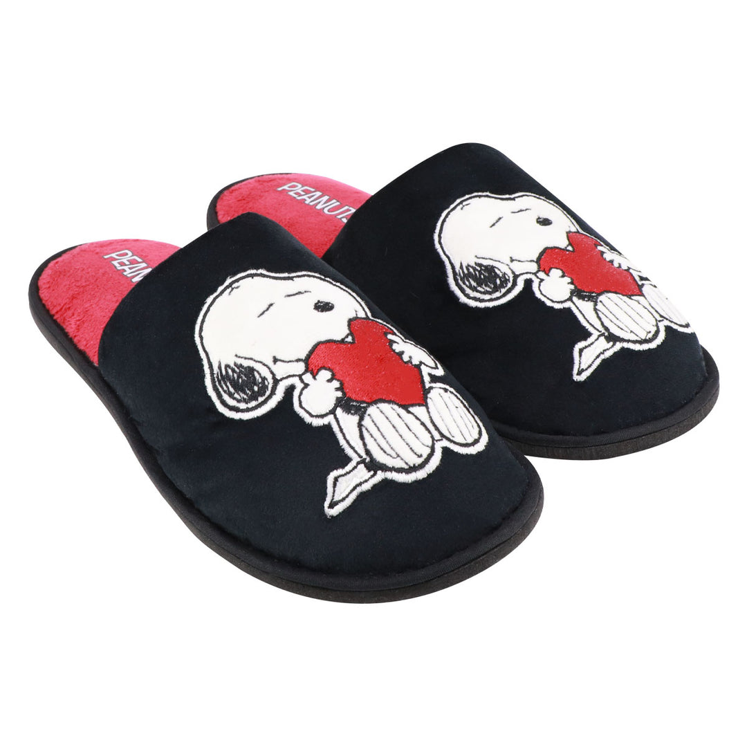 Pantuflas Mujer Pantuflas Para Caballero Peanuts Talla 29-30 Negro