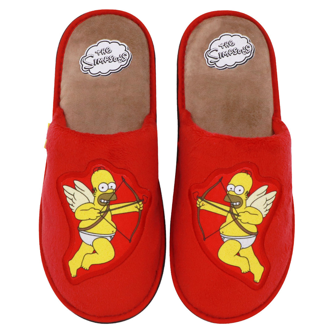 Pantuflas Los Simpson Homero Cupido Para Caballero Color Rojo