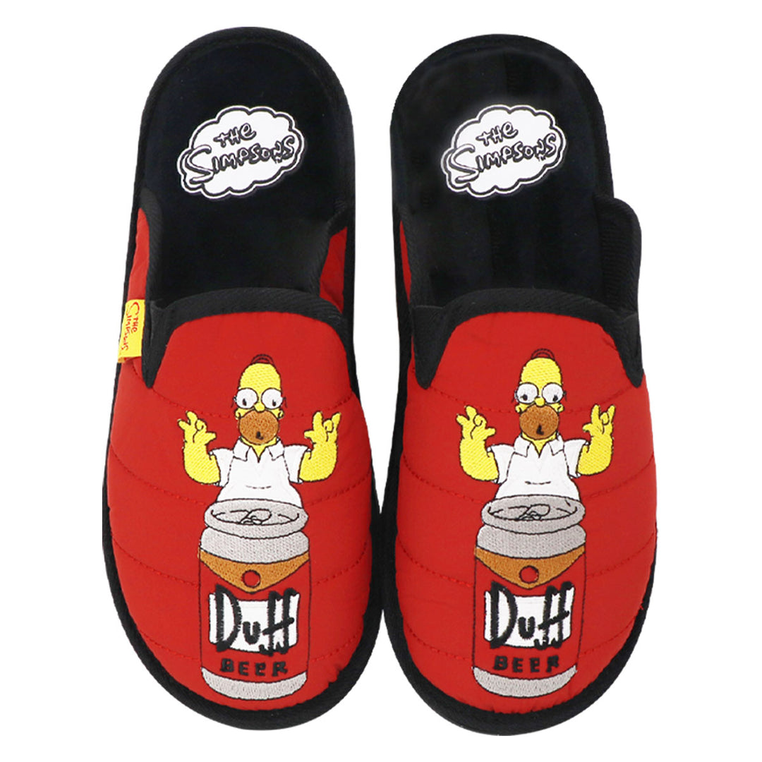 Pantufla Los Simpson Homero Duff Color Rojo Para Caballero